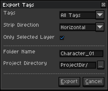 Thumbnail for export tags